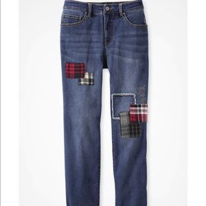 NWT 18W Coldwater Creek Patchwork Boyfriend Jeans